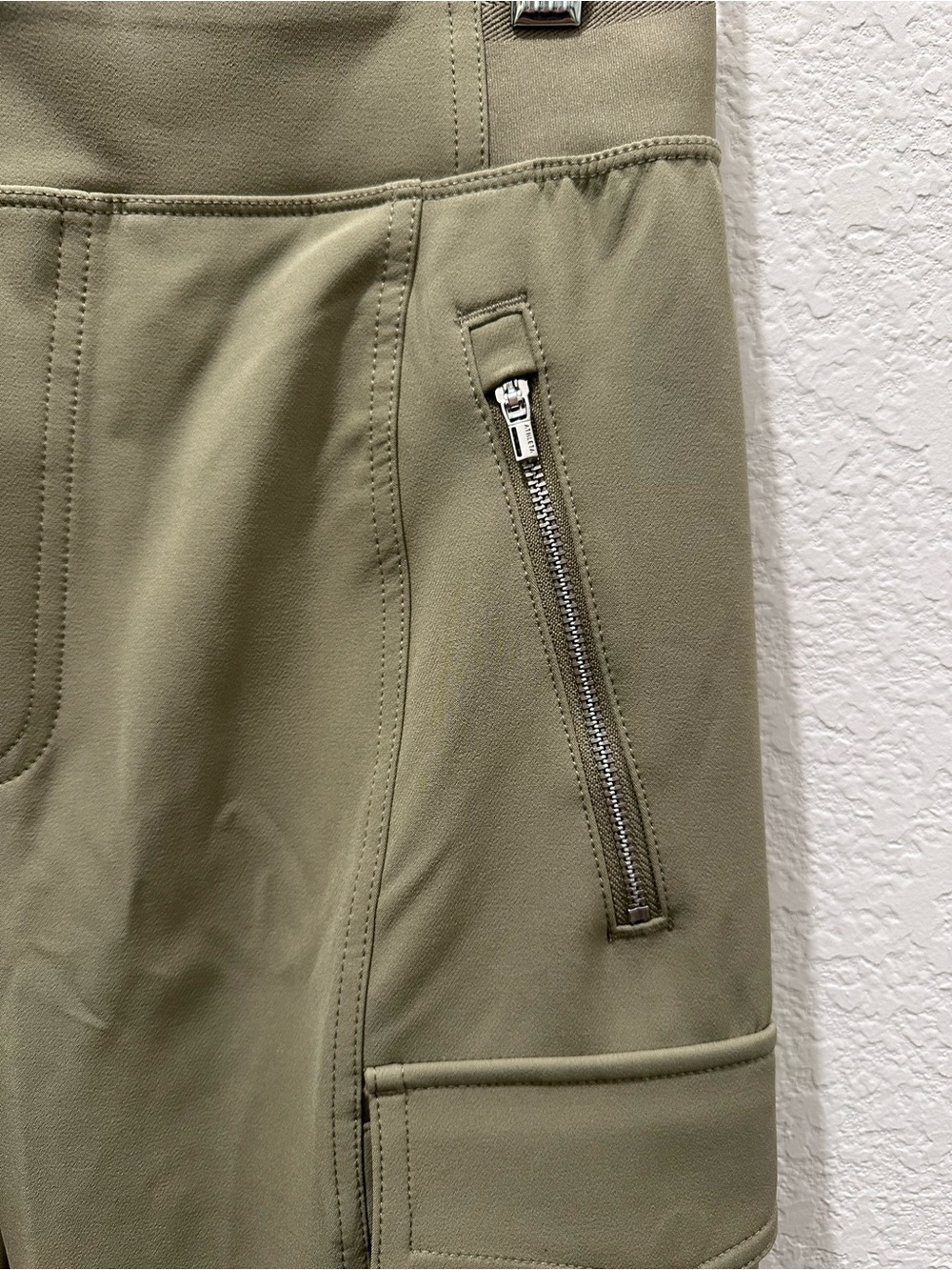Athleta Olive Cargo Jogger Pants with Zip Pockets - Picture 2 of 7